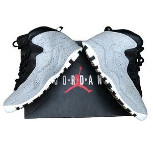 Rare 2018 Air Jordan 10 Retro Light Smoke Grey 'Cement' With Box